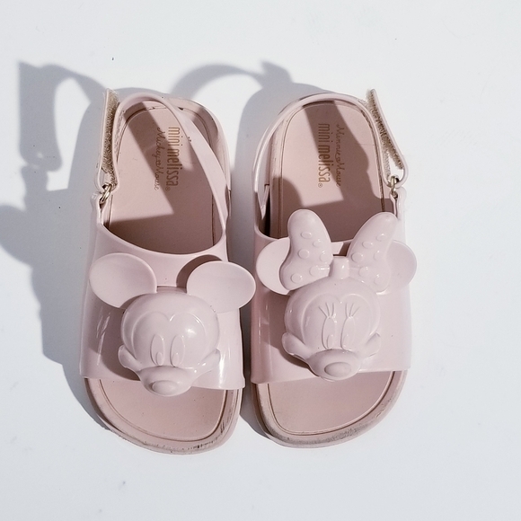 MINI MELISSA Mickey Minni Sandlas Bog Boots PEEK sandals size 9 8 - Picture 7 of 13